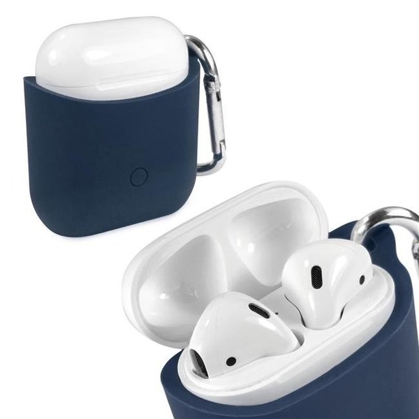 Ashtead Retail & Wholesale Tuff Luv B1-72 Silicone Pouch Case for Apple Airpods Headphones - Blue B1_72